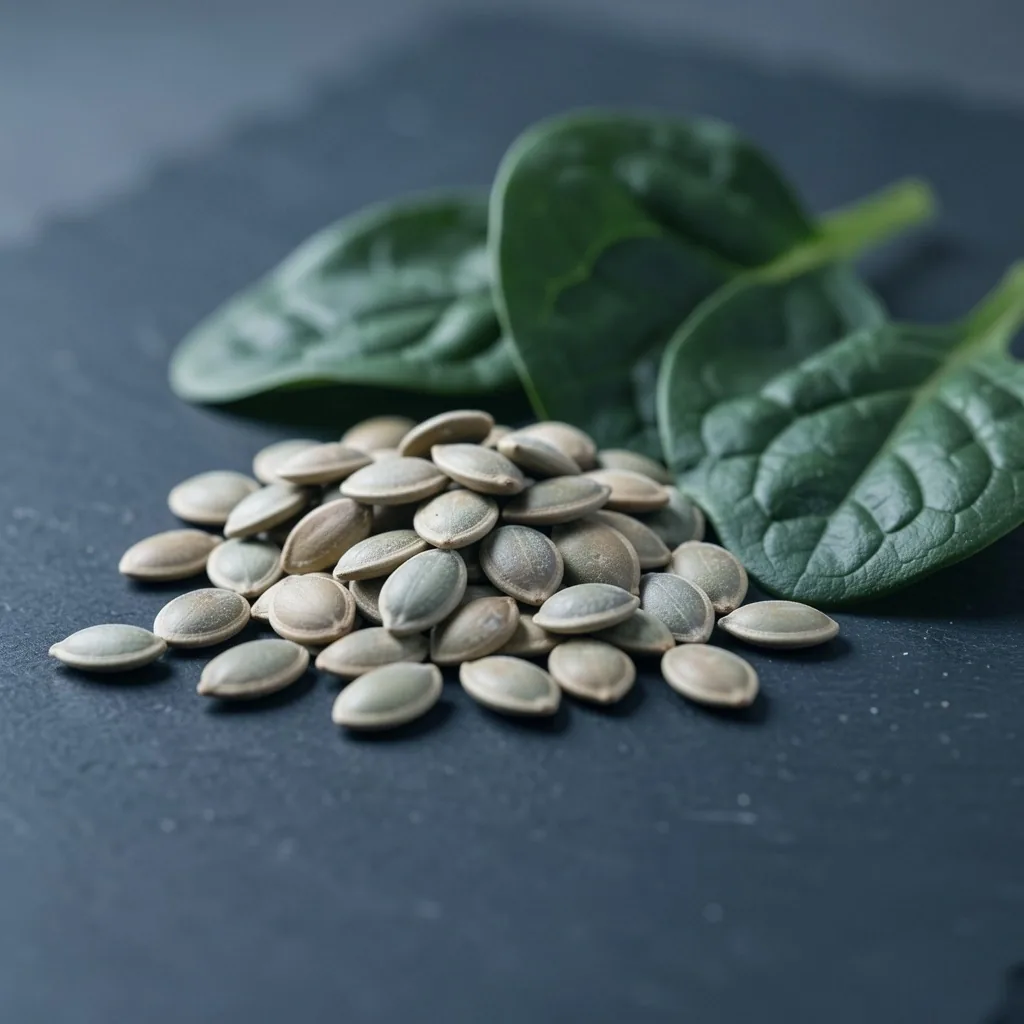 Magnesium-rich foods on a dark slate surface